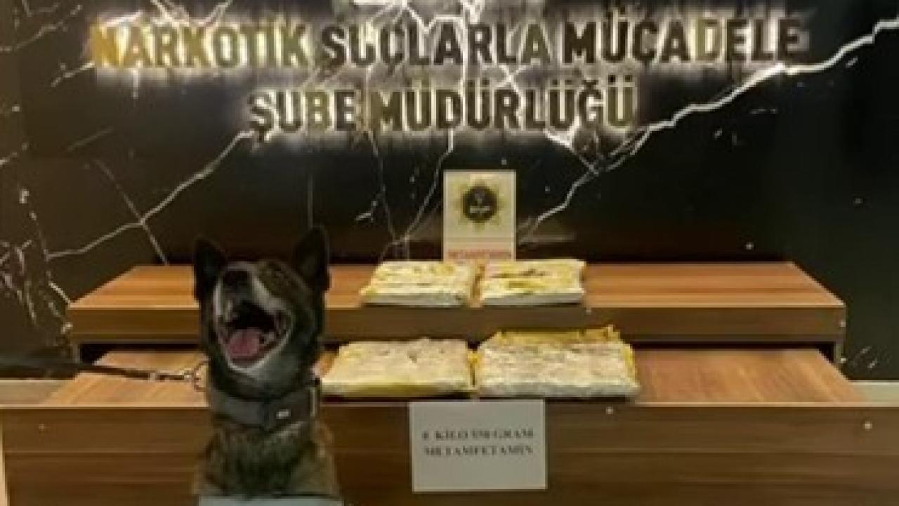 Erzurum’da araçta gizlenmiş uyuşturucuyu ’Magnum’ buldu