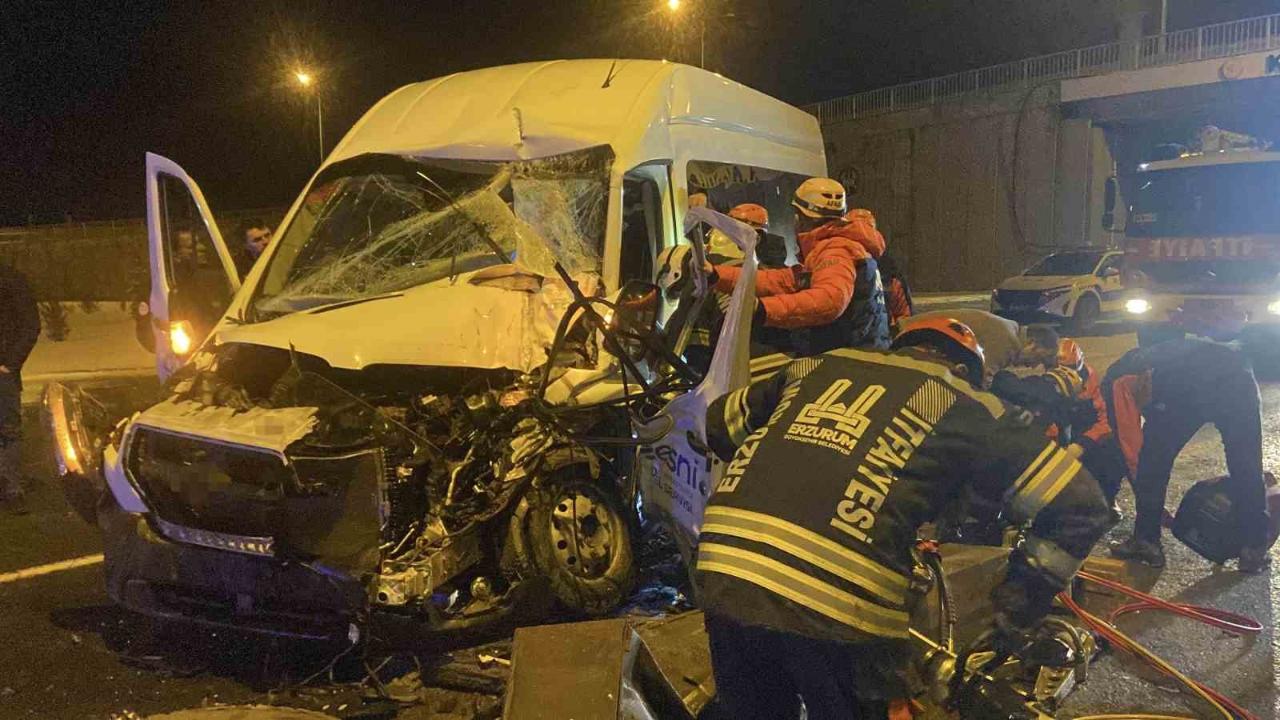 Erzurum’da zincirleme kaza: 5 yaralı