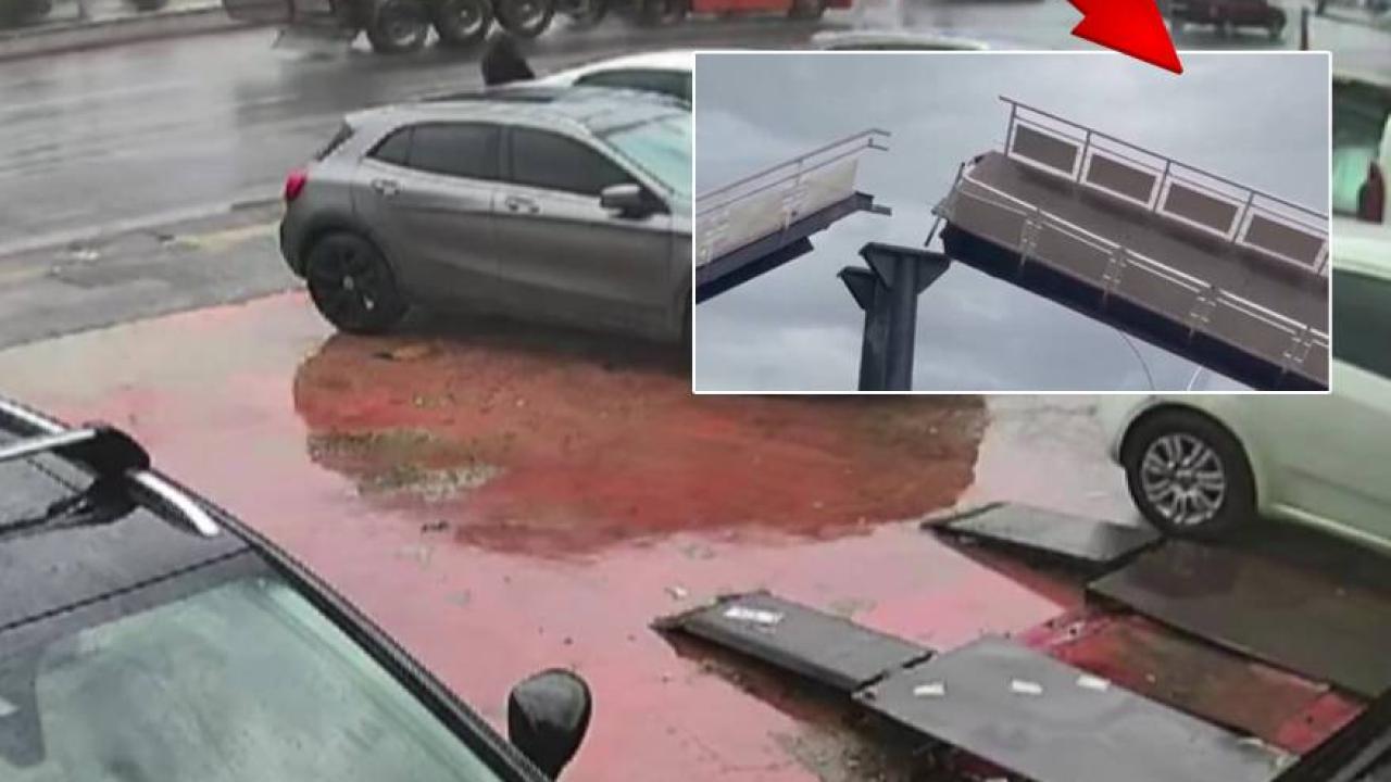 Ankara'da kamyon üst geçide çarptı: 3 yaralı