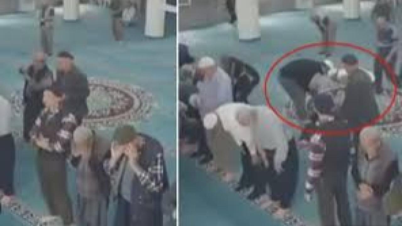 Camide kalp krizi geçirdi, imam hayatını kurtardı: O anlar kamerada