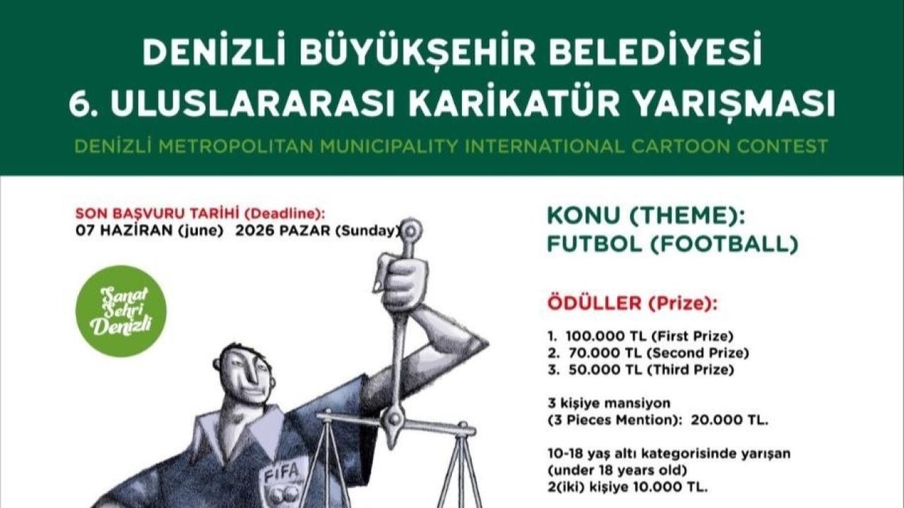 Denizli Büyükşehirin karikatür yarışmasına yoğun ilgi
