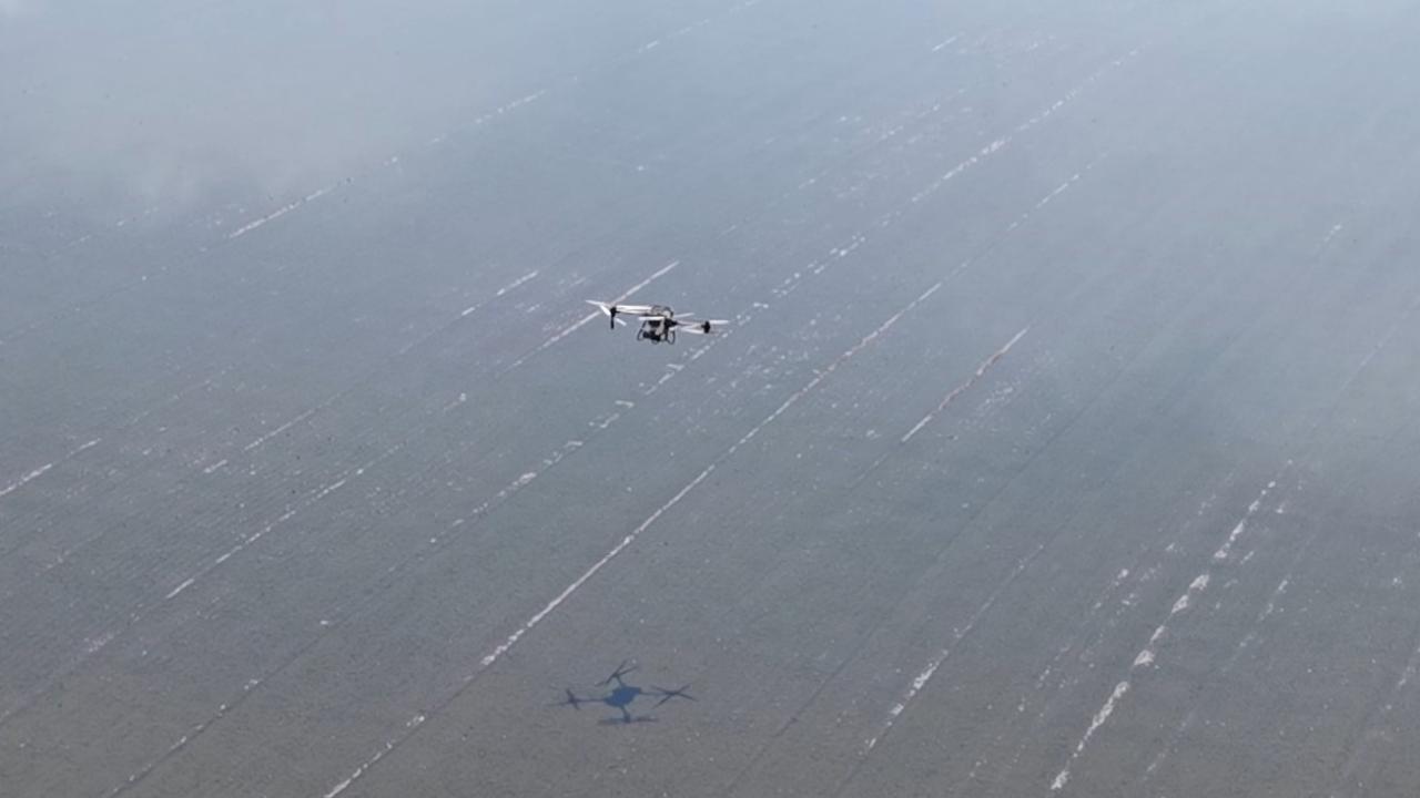 Dron ile çeltik ekimi