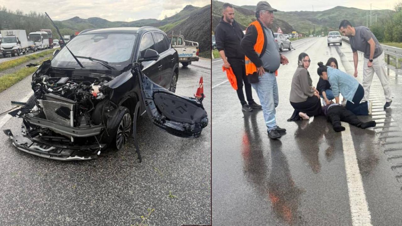 Kaza yapanlara yardım etmek isterken otomobilin çarptığı yaya hayatını kaybetti