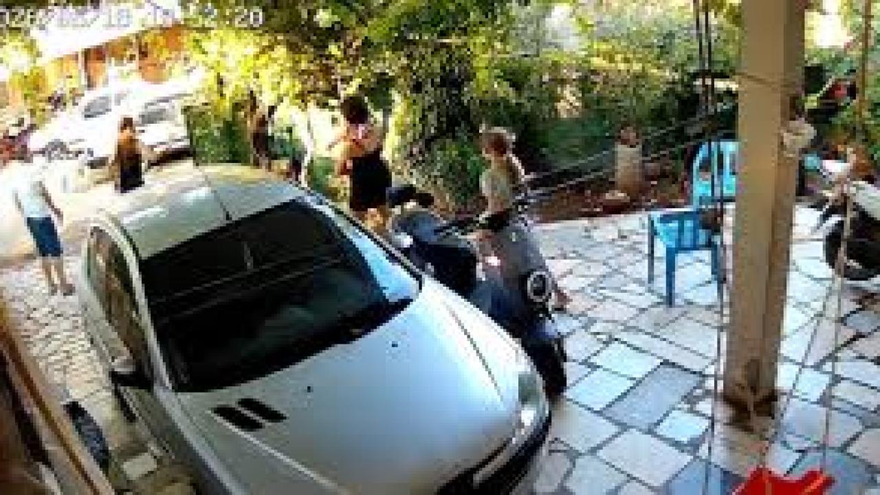 Fethiye’deki komşu dehşeti kamerada
